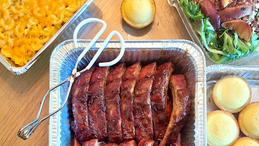 Week of 9/14/25 - Brown Sugar Baby Back Ribs with Mac & Cheese and Corn Bread with Honey Butter plus Garden Ranch Salad