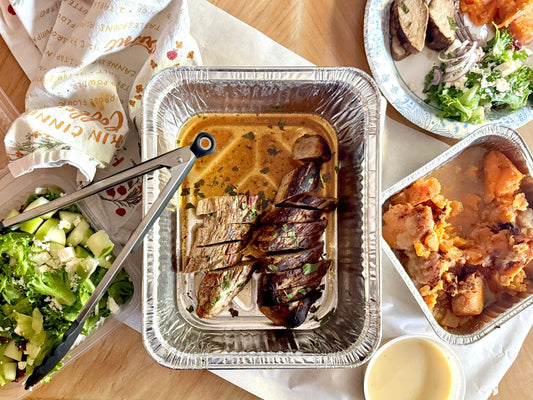 Week of 10/19/25 - Apple Cider Pork Tenderloin with Texas Yams and Harvest Apple Salad - Queen Ro To Go