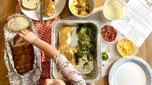 Week of 1/25/26 - Parmesan Chicken with Roasted Broccoli and Loaded Baked Potato Soup - Queen Ro To Go