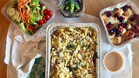 Week of 2/15/26 -  Marry Me Chicken Pasta with Pepperoni Roses and Garden Salad - Queen Ro To Go