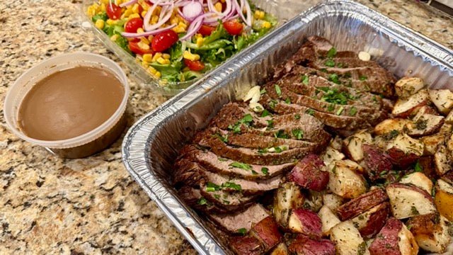 Week of 2/23/25 - Tri Tip with Herb Butter with Herb Roasted Potatoes - Queen Ro To Go