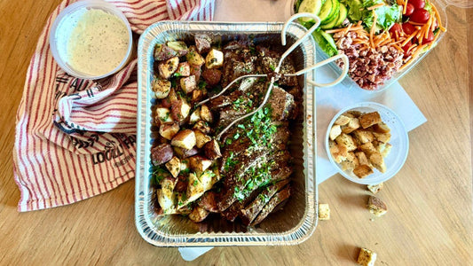Week of 5/11/25 - Tri Tip with Herb Butter and Roasted Potatoes and Elevated Ranch Salad - Queen Ro To Go