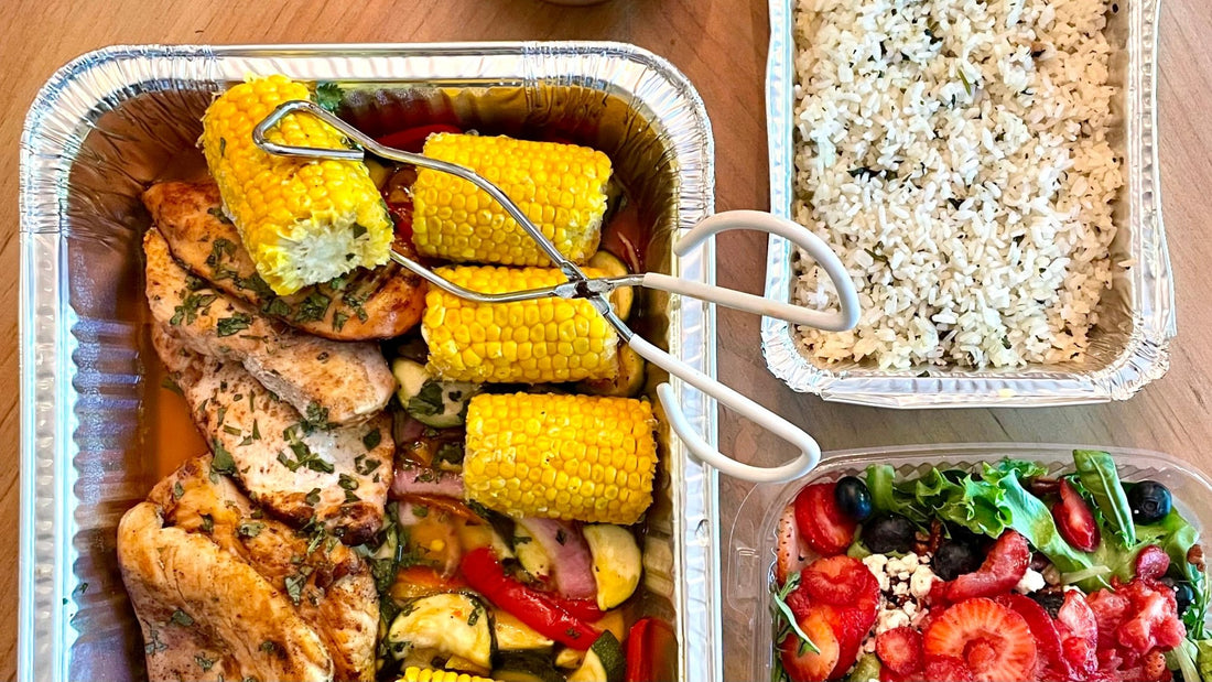 Week of 8/18/24 - Honey Lime Cilantro Chicken & Rice with Roasted Summer Veggies - Queen Ro To Go