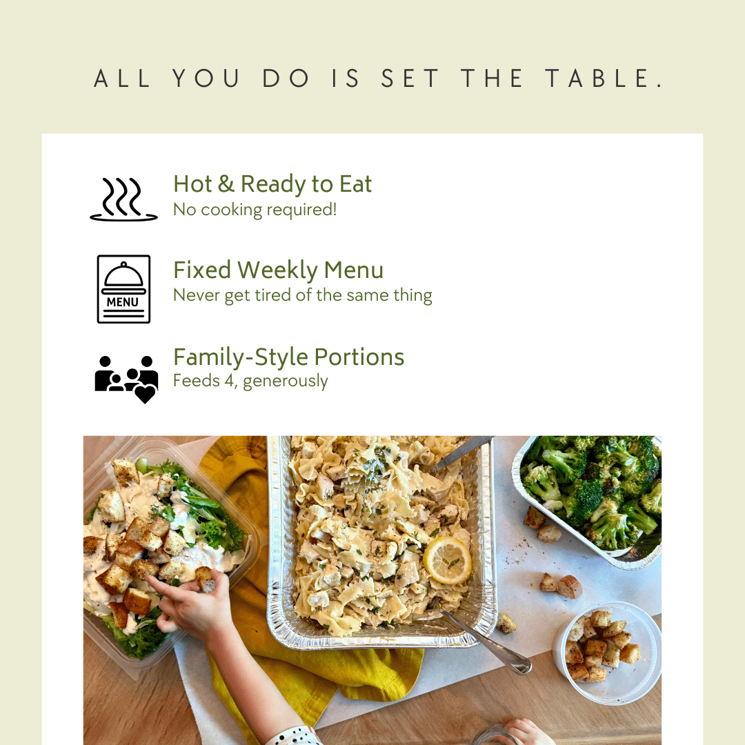 Family Style Dinner Service - Serves 4 - Queen Ro To Go